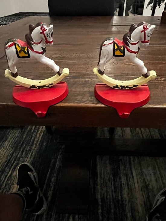 Stocking Hangers Set - Rocking Horse - Picture 1 of 9